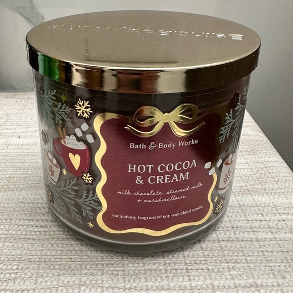 Bath & Body Works Other - Hot Cocoa & Cream 3 wick candle